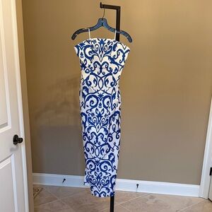 Milly Orion Scroll embroidered midi-dress